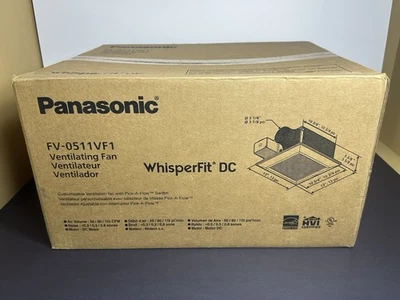 Panasonic ‎FV-0511VF1 WhisperFit DC Ventilation Fan 50-80-110 CFM NEW - Image 1 of 3