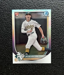 2025 Bowman JACOB WILSON Red Redemption Cromo Rifrattore RC #9 SP! *Atletica - Foto 1 di 2