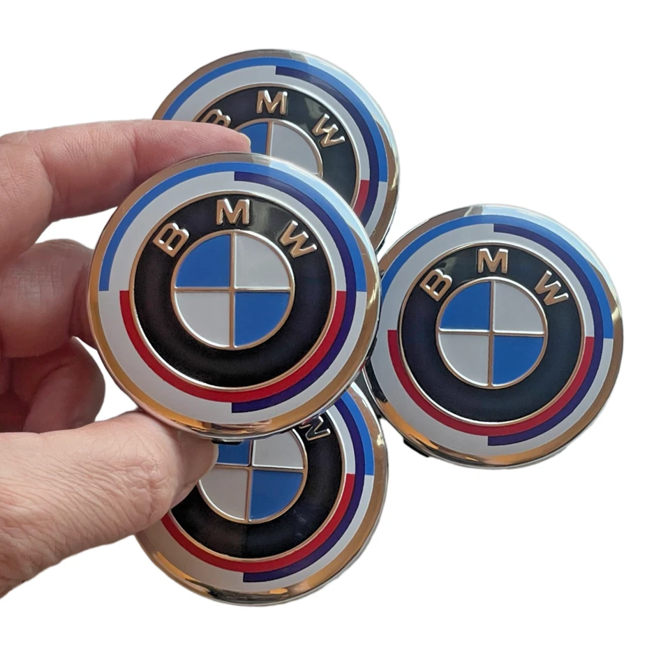 4pcs Wheel Center Emblem Caps for BMW 50th Anniversary Sport for 2018-2024 56mm - Image 1 of 4