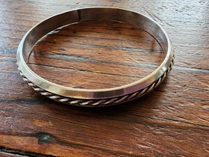 Tahe Sterlingsilber signiert Vintage Indianer Navajo schwerer Armreif Armband 41 g - Bild 1 von 18