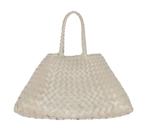 Dragon Diffusion Santa Croce 8893 Pearl Small Tote Handwoven Leather Bag - Picture 1 of 5