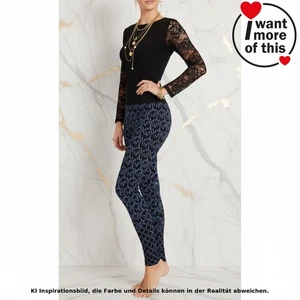 Wolford Aurora Monogram · Leggings Hose · Logo Signature · Blue Black · XS - Bild 1 von 4