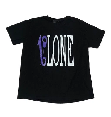 Camisa VLONE Palm Angels para hombre XL negra púrpura llama logotipo ropa de calle EE. UU. Foto 1 de 4