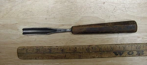 Antique J. Cam UK Tang Gouge Chisel,7/16" X 9-3/16",VGC,Ocagonal Wood Handle - Picture 1 of 12