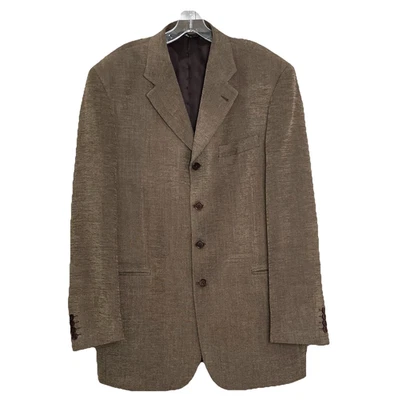 Blazer Traje Italiano Enzo Tovare 44R (EU 54) Marrón Forrado 4 Botones Años 90 De Colección Foto 1 de 4