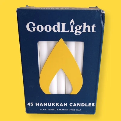 Velas de Hanukkah naturais GoodLight 45 quilates à base de plantas queima limpa sem parafina WH - Imagem 1 de 4