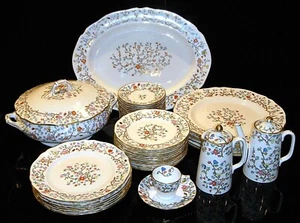 Vintage SPODE "Shanghai" R5321 Scalloped and Older Plain Edge Bone China - Picture 1 of 79