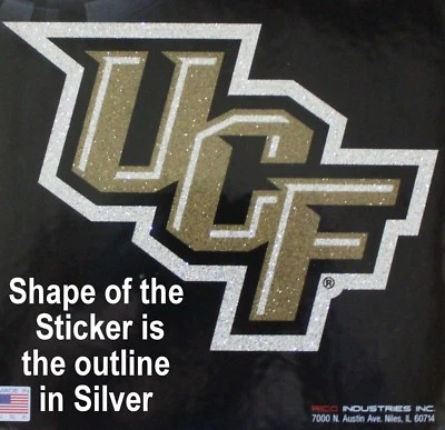 Calcomanía troquelada para ventana de caballeros de la Universidad de Florida Central pegatina universitaria hecha en EE. UU. Foto 1 de 4