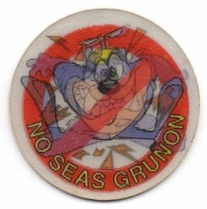 NO SEAS GRUÑON #109 MAGICTAZO TINY TOON 1994 MAGIC TAZO MATUTANO CON DESGASTE - Picture 1 of 2