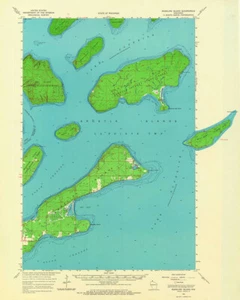 1964 Topo Karte von Madeline Island Lake Superior Apostle Islands - Bild 1 von 4
