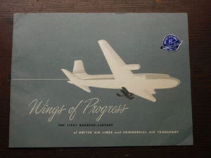 United Airlines 1951 25 aniversario alas de progreso - libro/folleto - raro - Imagen 1 de 8