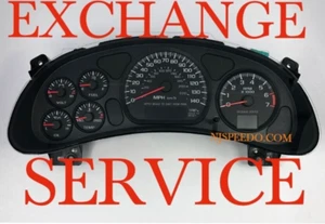INSTRUMENT CLUSTER "EXCHANGE" FOR IMPALA MONTE CARLO 2000-2005, 6 gauges 140 mph - Picture 1 of 2