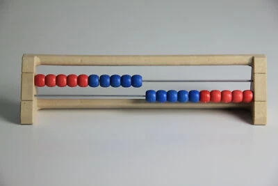 WISSNER AKTIV LERNEN 20`er Rechenrahmen rot-blau, Abakus, student`s abacus, System "Kühnel" ReWood®