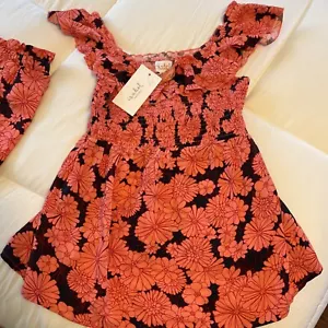 ISABEL Ingrid+Isabel Maternity Outfit -2 Piece Shorts/Top Set Size XS Peach/Blue - Picture 1 of 4