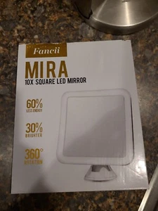Cosmetic Mirror Fancii MIRA 10X Magnifying LED Lighted Swivels 360 degrees - Picture 1 of 4