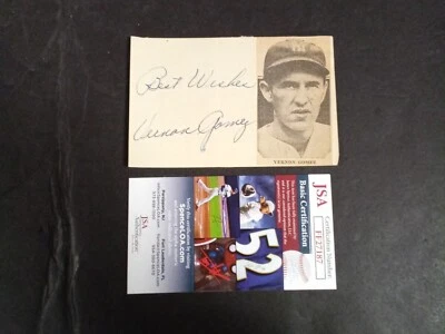 Lefty Gomez Autograph – Yankees Signed Cut w/ JSA COA -1 # - Image 1 of 3