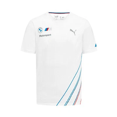 PUMA BMW M Motorsport Team T-Shirt 2023 White Official Merchandise - Image 1 of 2