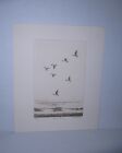 Dell Weller (1927-2017) Drypoint Etching Geese Flying 1/100 SIGNED 