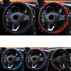Car Steering Wheel Cover Breathable Anti Slip PU Leather Steering Covers De~$m