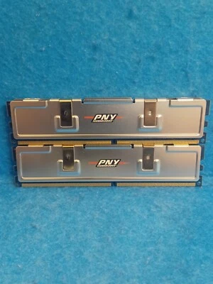 PNY 2GB 2x1GB PC2-5300  64A0TFTHE-HS DDR2-667 PERFORMANCE RAM MEMORY KIT - Image 1 of 3