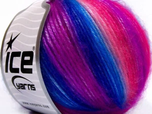 Ice Yarns Picasso Garn -blau flieder rosa- weich glänzend Baby 50g 115m Medium 65934 - Bild 1 von 3