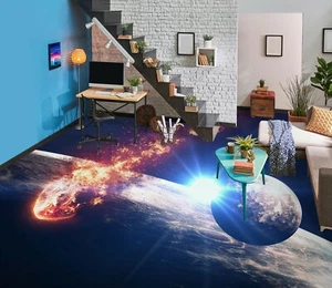 3D Flamme Meteorit 3277 Boden Wand Wandbilder Wanddruck Aufkleber UK Zoe - Bild 1 von 5