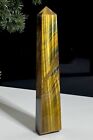 136g | 140mm X 25mm Golden Natural Tigers Eye Crystal Point Healing Stone Tower