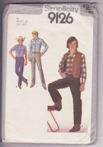 9126 SIMPLICITY c.1979 - SHIRT PANTS VESTS - BOYS Sz 14 - Picture 1 of 1