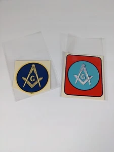 2 - Calcomanías calcomanías de colección Lodge Francmasonería Brújula Masónica Free Mason Shriner - Imagen 1 de 3