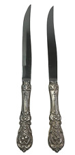 2 Reed & Barton Francis I Sterling Silver Steak Knives No Monogram Pair