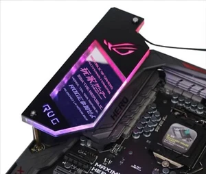 Carte mère thème personnalisé ROG/MSI IO mosfit 5V AURA ARGB plaque de recouvrement acrylique - Photo 1/10