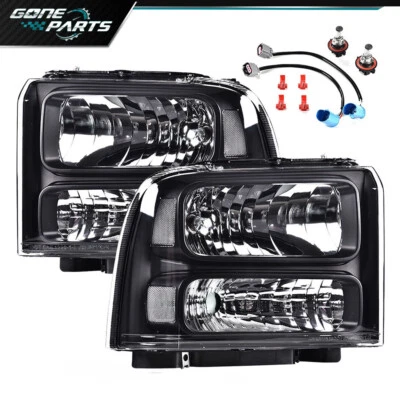 Lámpara de faros de conversión de excursión apta para Ford Super Duty F250 F350 1999-2004 Foto 1 de 4