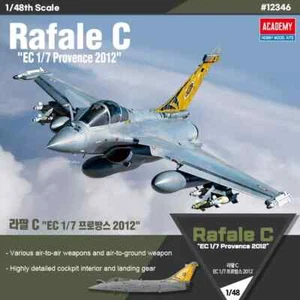 Academy #12346 1/48 Rafale C "EC 1/7 Provence 2012" Plastic Model Kit - Modern F - Photo 1/6