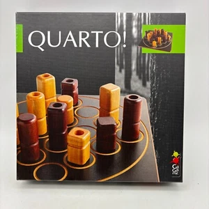 Quarto Wooden Board Game COMPLETE Gigamic 2013 Strategy Brown - Picture 1 of 9