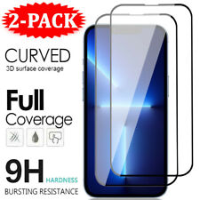 2X For iPhone 15/14/13/12/11/XS/8 Screen Protector 10D Full Cover Tempered Glass
