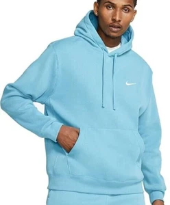 NIKE 826433424 Blue Mens Sportswear Club Fleece Pullover Hoodie (PICK YOUR SIZE) - Picture 1 of 5