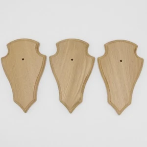 3 Piezas De Placas De Trofeo De Ciervo En Roble Claro Pequeñas AF 19 CM X 11 CM - Imagen 1 de 7
