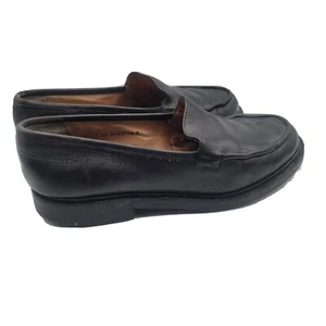 Joseph Fenestrier Men Black Leather Slip On Loafer Shoe Size 9 Pre Owned - Picture 1 of 12