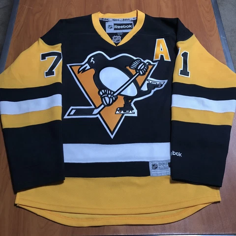 Reebok Evgeni Malkin Pittsburgh Penguins NHL Hockey Jersey Black Alternate M Cover