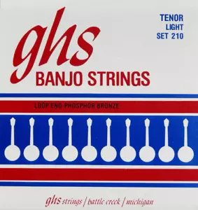 JEU DE CORDES BANJO TENOR GHS 210 Light PHOSPHOR BRONZE à boucle - Imagen 1 de 1