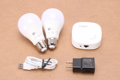 Sengled Z02-HUB Element Hub With 2x: E11-N1EA Bulbs and Power Supply - Image 1 of 3