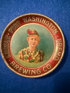 PORT WASHINGTON brewing Creole Primo beers deep dish tip tray lady folk dress - Picture 1 of 5