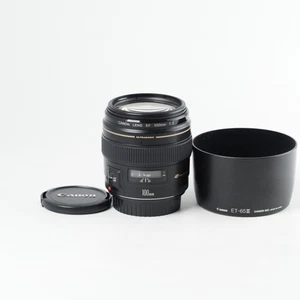 Canon EF 100mm f/2 USM Telephoto Lens w/Hood [Near Mint] #13655 - Picture 1 of 9