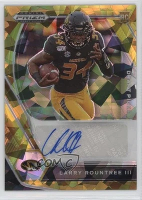 2021 Panini Prizm Draft Picks Gold Ice Larry Rountree III Rookie Auto RC - Image 1 of 2