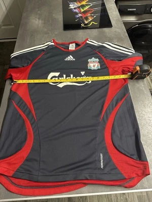Vintage Adidas Liverpool Training Top Large Black Red White 2006 - Image 1 of 4