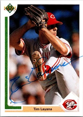 1991 Upper Deck - Tim Layana #396 AUTO AUTOGRAPHED SIGNED CINCINNATI REDS - Image 1 of 2
