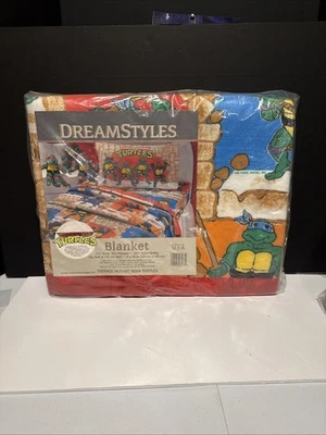 Ropa de cama vintage 1988 Teenage Mutant Ninja Turtles TMNT 72"x90" Playmates Neca Foto 1 de 2