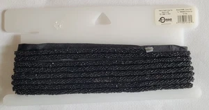 CONSO 1/4" Perlen Kordel Borte/Rohr mit Lippe SCHWARZ Samen Glas Perle 152" oder 4 + Yards - Bild 1 von 3