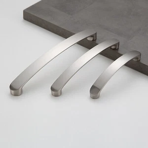 Kitchen Brushed Nickel Cabinet Handles Pulls Stainless Steel Hardware Closet - Picture 1 of 17