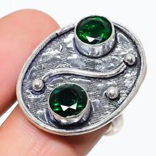 Chrome Diopside Gemstone Handmade 925 Silver Jewelry Ring For Birthday Gift